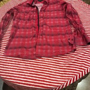 Lamasini XXL red men's Long Sleeve casual shirt SKU26